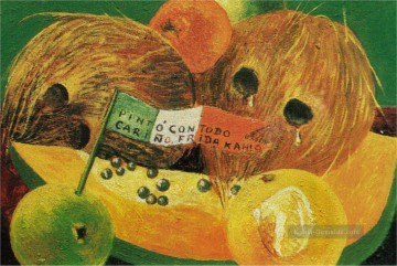 Weinende Kokosnüsse oder Kokosnuss Risse Frida Kahlo Ölgemälde
